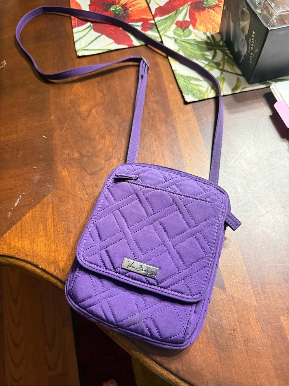 Vera Bradley Violet Quilted Crossbody Bag
